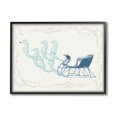 thumbnail image 1 of Seahorse Santa Sled Nautical Christmas Holiday Graphic Art Black Framed Art Print Wall Art, 1 of 7