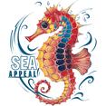 thumbnail image 1 of Seahorse Sea Appeal Sea Horse Fish Fisherman Colorful Adventure Ocean Outdoor Activity Wall Art Sticker Designs Vinyl Stickers For Home House Walls Rooms Windows Bedroom Decoration Size (26x28 inch), 1 of 1