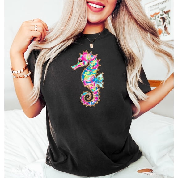 Seahorse Shirt,Seahorse Mandala Tshirt,Summer Shirt Tee,Sea Ocean Beach Animals Tee, Trendy Shirt, Summer Vacation Shirts,Womens Beach Shirt TSHIRT All Size S-5XL