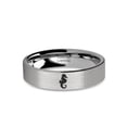 thumbnail image 1 of Seahorse Silhouette Engraved Brushed Silver Tungsten Wedding Band, 6mm, Size 9, 1 of 2