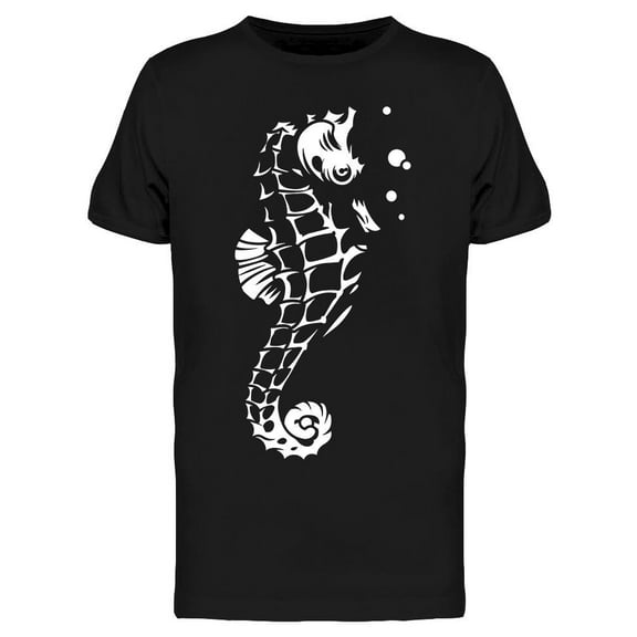 Seahorse Sketchsilhouette T-Shirt Men -Image by Shutterstock, Male Large
