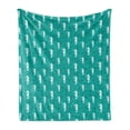 thumbnail image 1 of Seahorse Soft Flannel Fleece Throw Blanket, Ocean Themed Marine Aquatic Bubbles Sea Life Coastal Pattern, Cozy Plush for Indoor and Outdoor Use, 60" x 80", Sea Green Teal and White, by Ambesonne, 1 of 5