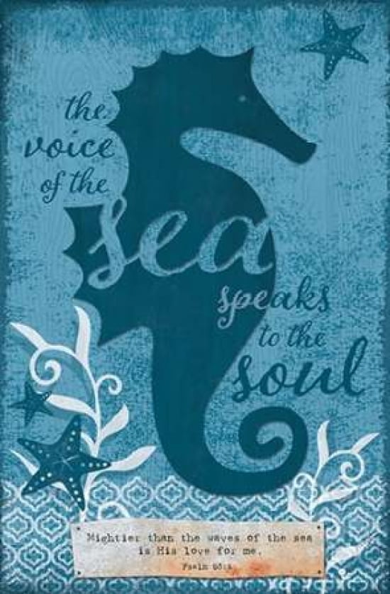 Seahorse Soul Verse Canvas Art - Velvet Lime (12 x 18)