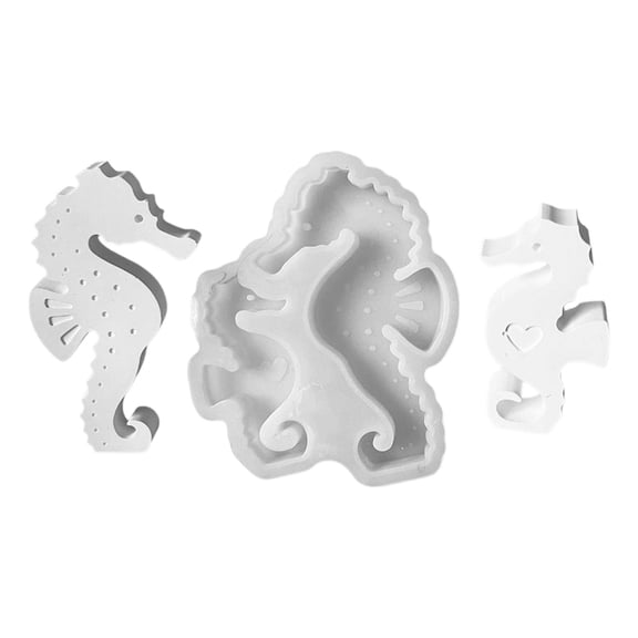 Seahorse Statue Silicone Candle Molds Food Safe Silicone Temperature Resistant for Resin Casting Candle Chocolate Baking