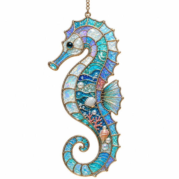 Seahorse Suncatcher Acrylic Window Hanging Gift for Ocean Lovers