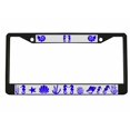thumbnail image 1 of Seahorse Tropical Waves of Fun Beach Style Metal License Plate Frame Personalized/Car Accessories Car Tag Holder Cover (Black/Silver/Lime Blue), 1 of 2