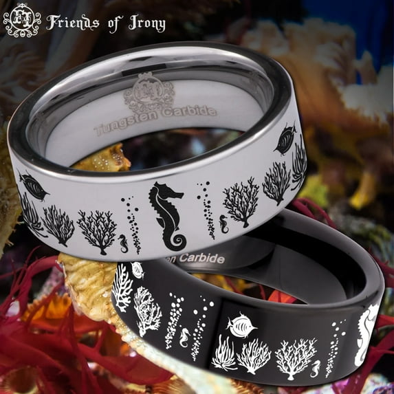 Seahorse Tungsten Carbide Ring
