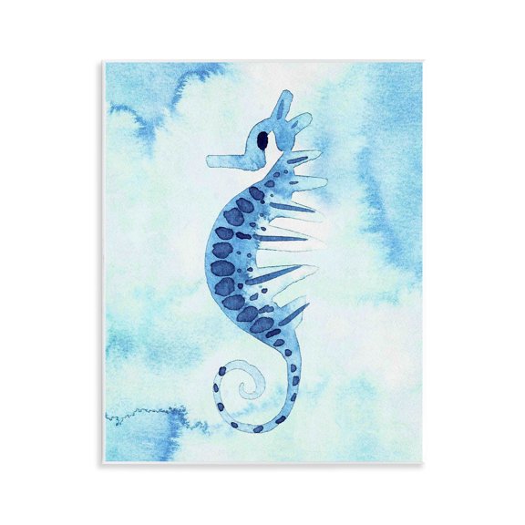 Stupell Industries Seahorse Watercolor Expression Wall Plaque Art, design by Camila Juncos, 14 x 11