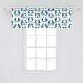 thumbnail image 1 of Ambesonne Seahorse Valance Pack of 2, Nautical Creatures Oceanic, 54"X18", Sea Blue Dark Violet, 1 of 1