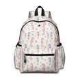 thumbnail image 1 of Seahorse and Star White Pattern Cute School Backpack with Padded Back and Adjustable Shoulder Straps 13.4"x11"x4.7", 1 of 5