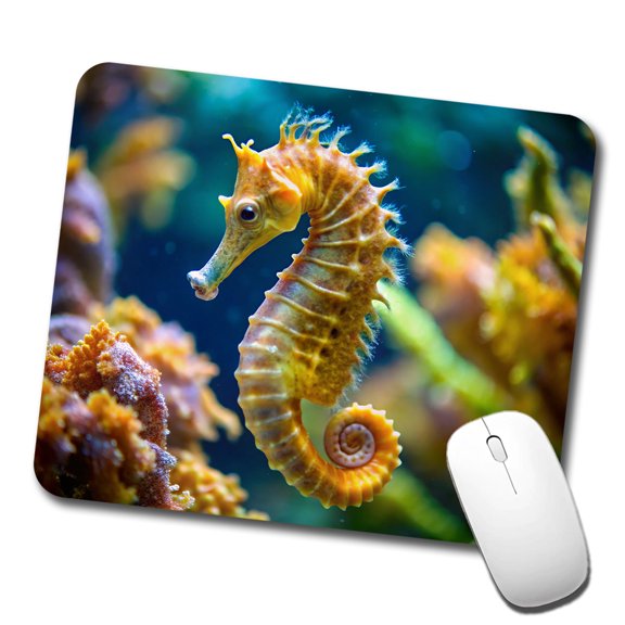 Seahorse in the Ocean Mouse Pad Low Profile Gaming Mat