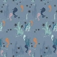 thumbnail image 1 of Seahorse ocean aqua fabric, Seahorse Magic Shallow, Art Gallery Fabrics, Sold by the Quarter Yard, 1 of 3
