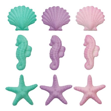 Seahorses, Starfish, and Shells Dec-Ons® Decorations (12 pieces)