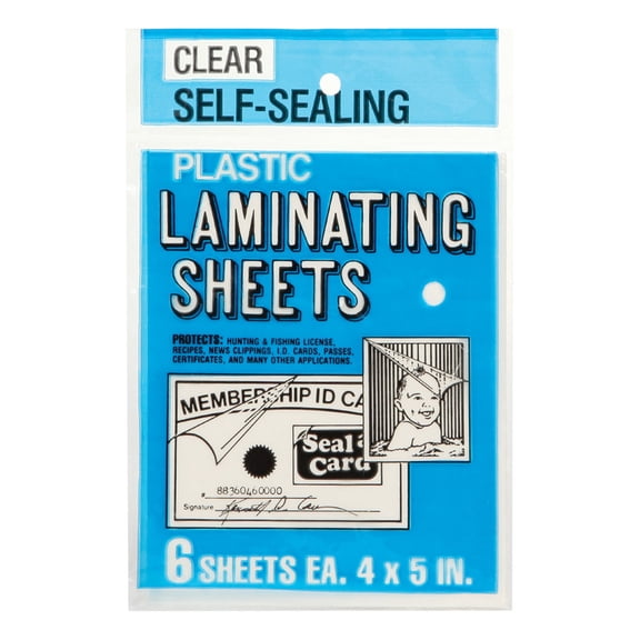 Seal-A-Card Books and Stationery Laminating Sheets Plastic 6 sheet