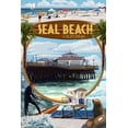 thumbnail image 1 of Seal Beach, California, Montage Scenes (9x12 Wall Art Print, Home Decor), 1 of 3