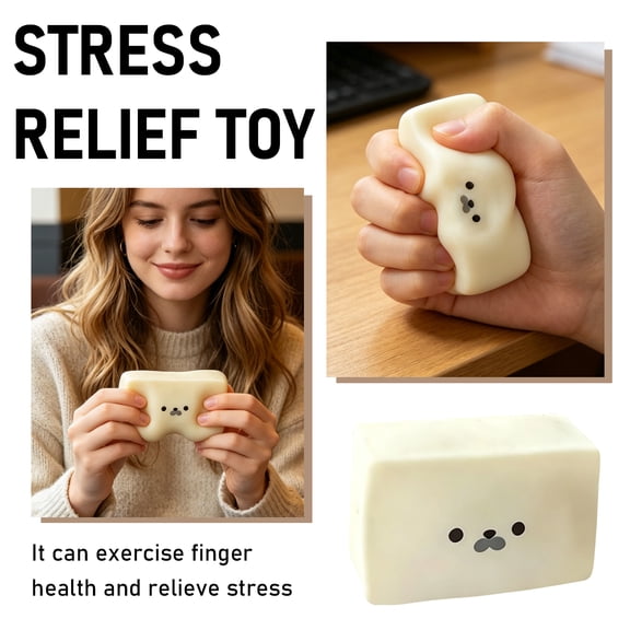 Seal Dumpling Squishy, Slow Rising Soft Stress Relief, Office Desk Anxiety Venting Fidget, Cute Sensory Reliever, Relaxation Squeeze