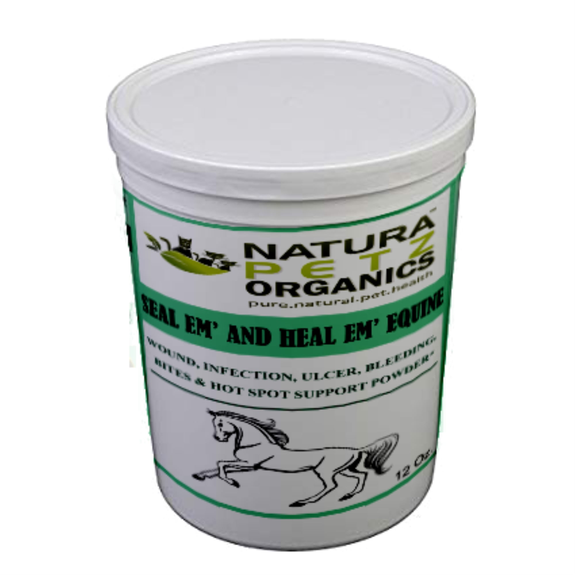 Seal Em And Heal Em Powder Equine* Wound, Infection Ulcer Bite Bleeding & Hot Spot Support* 12