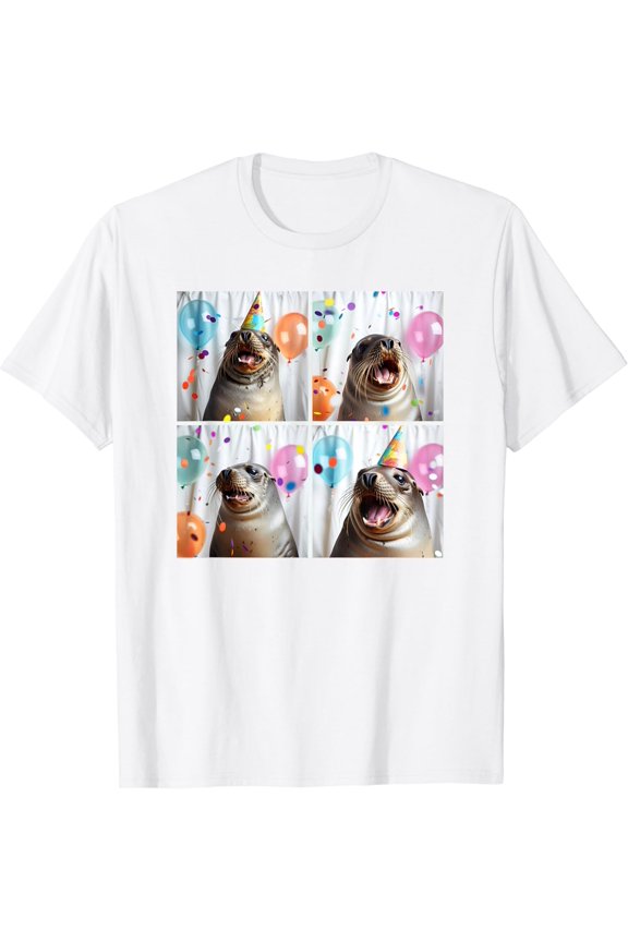 Seal Face Party Hat Ocean Seal Lover Harbor Seal Pup T Shirt