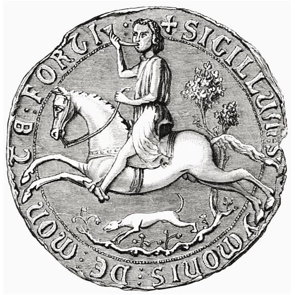 Seal of French-English Nobleman Simon De Montfort, 6th Earl of Leicester, 1208 to 1265 From The Book Short History of The English People by J.R. Green Published London 1893 Poster Print, 1