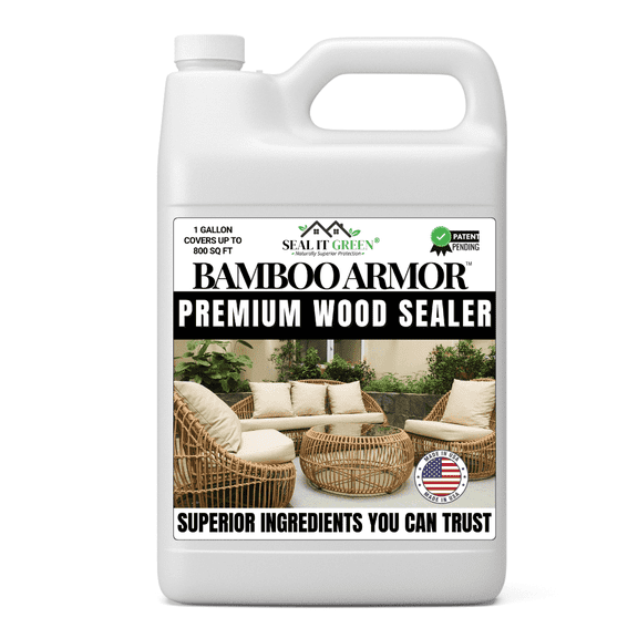 Seal it Green Xtreme Bamboo Clear Wood Sealer Plant Based Non Toxic Deep Penetrating Protection for Decks Docks Furniture 1 Gallon