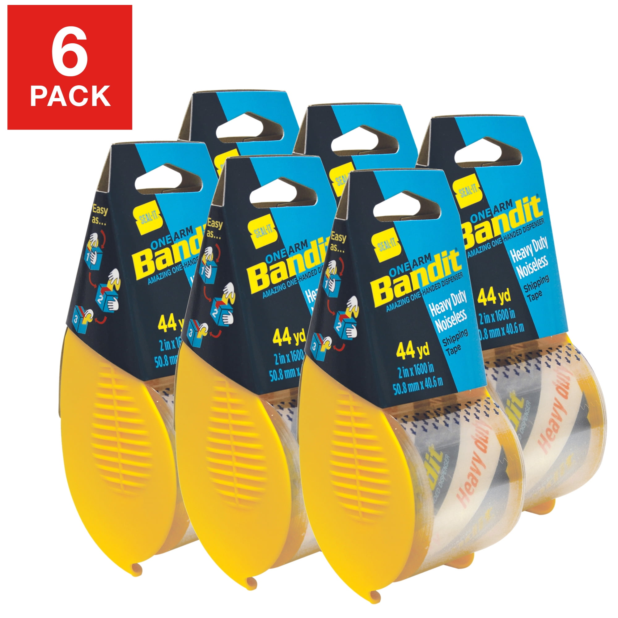 Seal-It Bandit Shipping tape 2 in. x 1600 in., Pack of 6