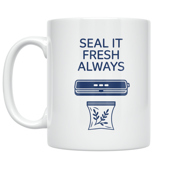 Seal It Fresh Always - Kitchen Storage Enthusiast - 11 oz Ceramic Coffee Mug