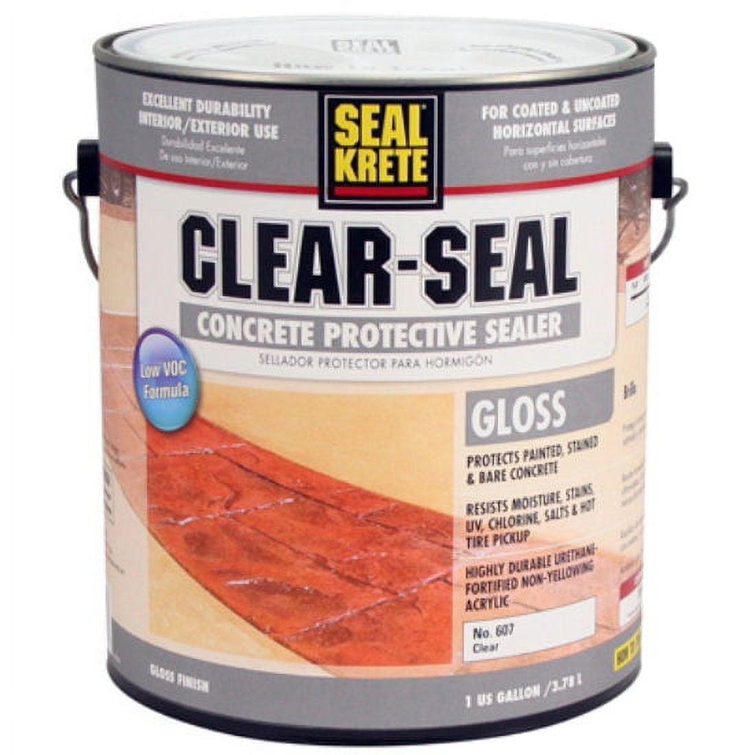 Clear Gloss Concrete Protective Sealer, 1-Gallon