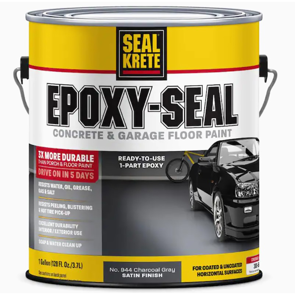 SealKrete EpoxySeal Concrete and Garage Metallic Charcoal Gray gal