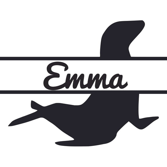 Seal Mammals Sea Lions Black Seals Customized Wall Decal - Custom Vinyl Wall Art - Personalized Name - Baby Girls Boys Kids Bedroom Wall Decal Room Decor Wall Stickers Decoration Size (40x40 inch)