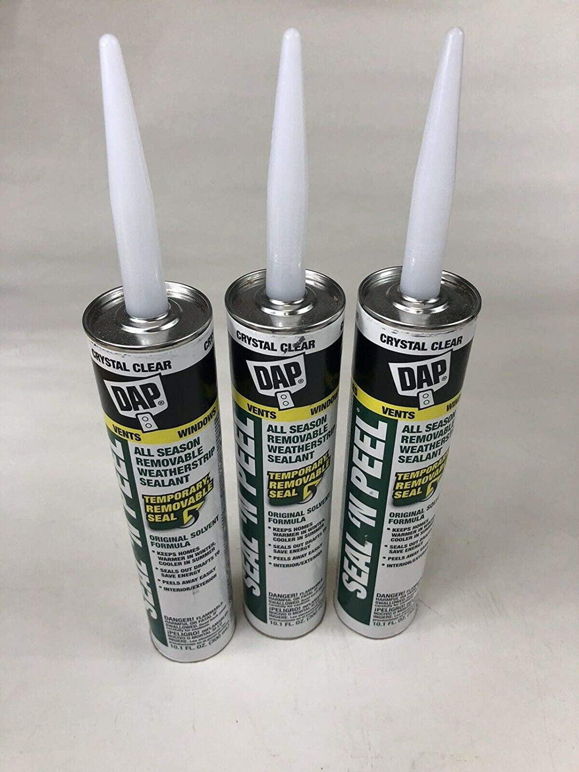 Seal 'N Peel Removable Weatherstrip Caulk Solvent Strip for Windows and Doors Insulation
