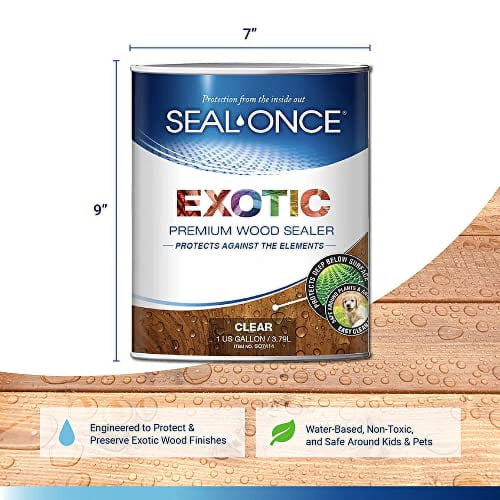 SealOnce Exotic Premium Wood Stain and Waterproof Sealer in One for