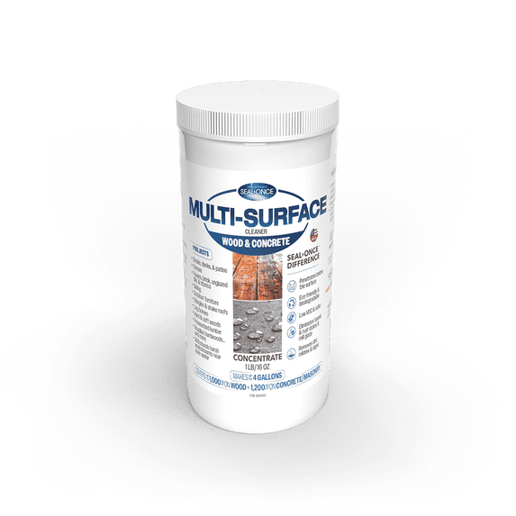SEAL-ONCE Multi-Surface Cleaner Concentrate, 1 lb (16oz) - Outdoor Use Easy Surface Preparation and Cleaner