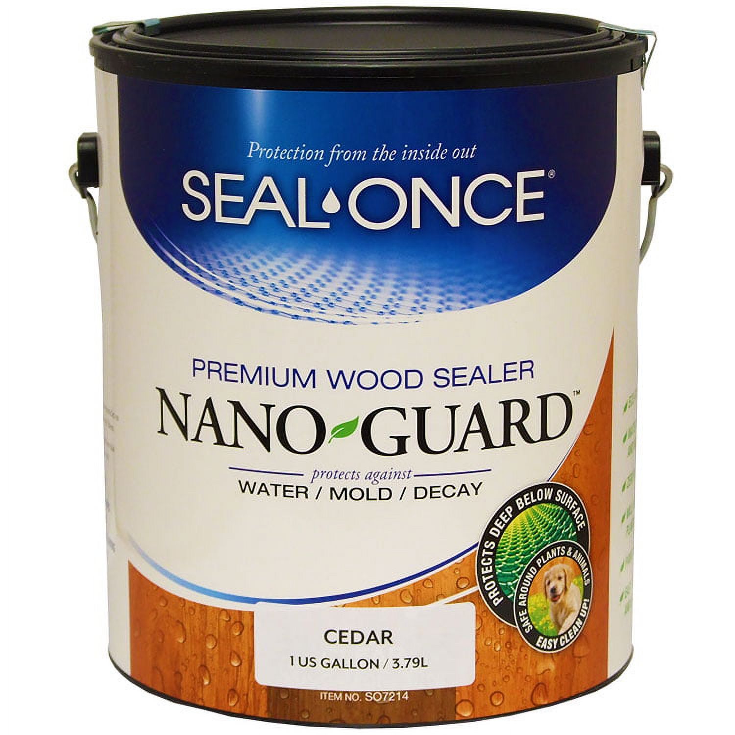 Seal Once Nano Guard Prem Wood Sealer Cedar gal