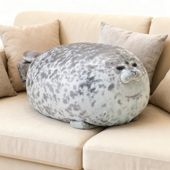 Seal Pillow, Giant Stuffed Animal Plushie, Stuffed Seal Plushy Squish Plush Toys Chubby Spotted Seal Plush Stuffed Animal Pillow