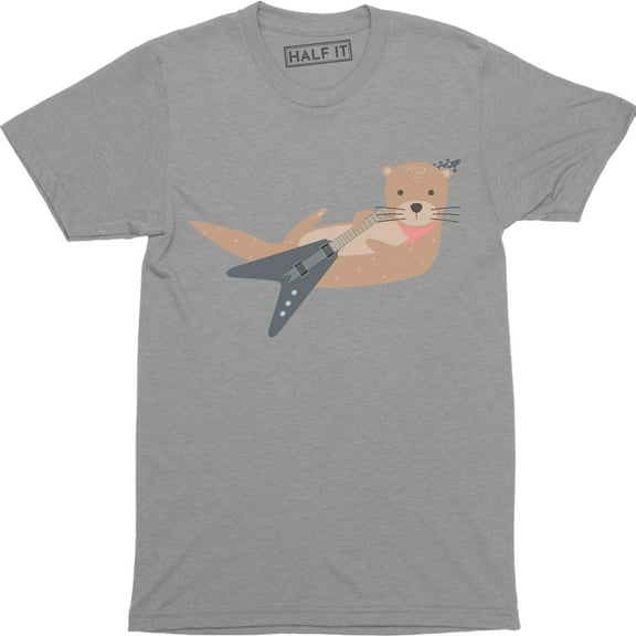 Seal Playing Guitar Funny Rock Lover Guitarist Cartoon Animal Pun Sarcastic T-Shirt