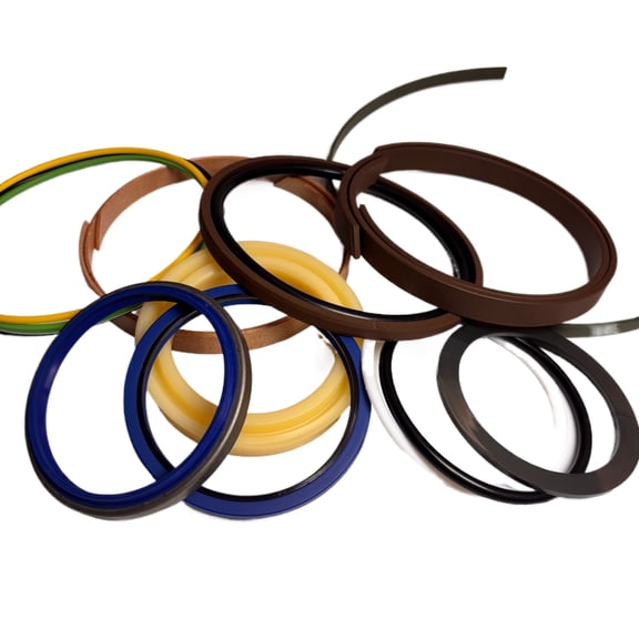 Seal Repair Kit Fix Boom Cylinder Hydraulic Leak Compatible With Kato HD-550-5 & HD-550-7 Backup Rings & Dust Wipers