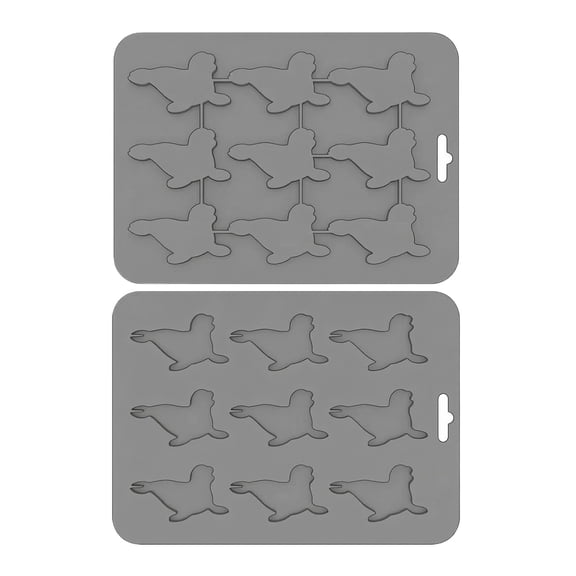 Seal Shaped Silicone Mold for Chocolate, Pudding, Jelly, and Frozen Treats, 9-Cavity Ice Cube Tray, Reusable Easy Release, Dishwasher Safe for Arctic Animal Themed Desserts and Party Ice Making