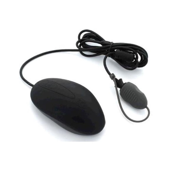Seal Shield SSM3 Washable Silicone Mouse, Black
