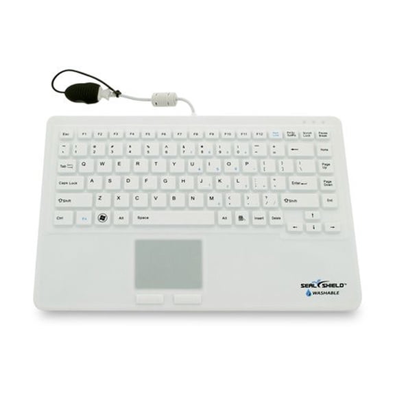 Seal Shield SW87P2 Seal-Touch Washable Silicone All-in-One Keyboard - White