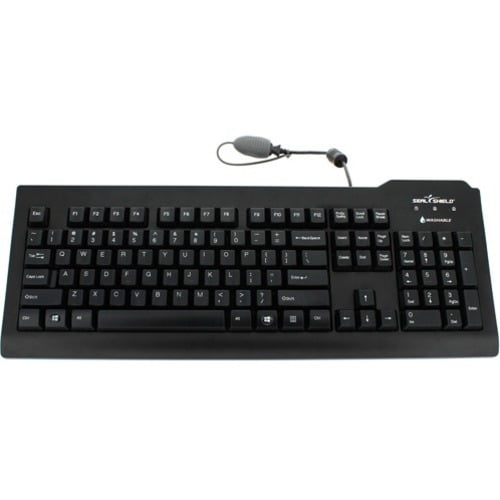 Seal Shield Silver Seal 105 Key English Waterproof Keyboard - Black