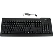 Seal Shield Silver Seal Waterproof Keyboard - Cable Connectivity - USB Interface - 105 Keys - German - QWERTZ Layout - Mac, PC - Membrane Keyswitch - Black