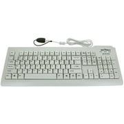 Seal Shield SSWKSV207L Silver Seal Waterproof QWERTY Keyboard - USB - White