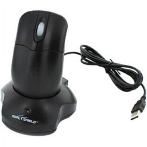 Seal Shield Seal Storm Mouse - Optical - Wireless - Radio Frequency - Rechargeable - Black - 1000 dpi - Scroll Wheel - 2 Button(s) - 1 Each