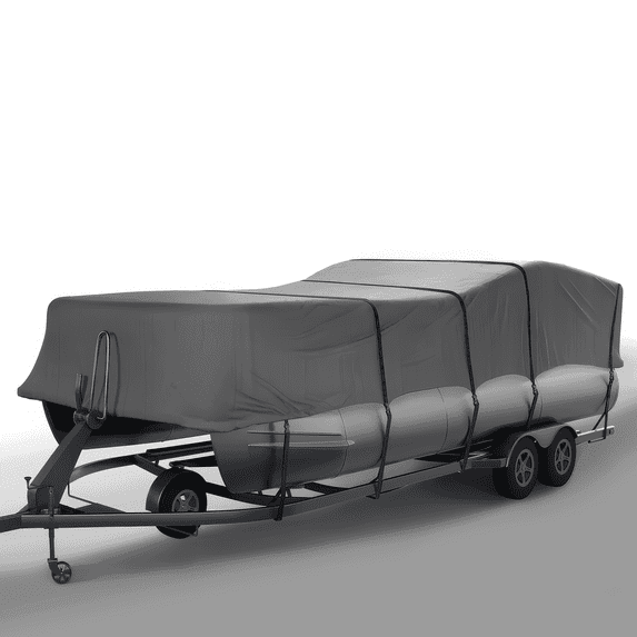 Seal Skin Covers Pontoon Boat Cover, Waterproof Outdoor Protection, 25'-28'L x 102"W (Beam)