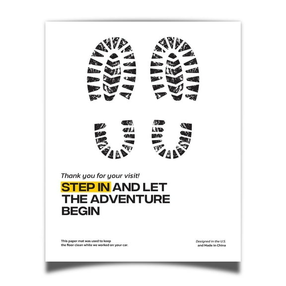 Seal Skin 100 Pcs Disposable Car Floor Mats, Waterproof Protective Paper for Auto