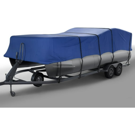 Seal Skin Covers Heavy-Duty Pontoon Boat Cover, Waterproof & UV Resistant, Fits 17 to 19ft L & Up to 102” W, Marine-Grade Protection with Secure Straps & Elastic Hem, All Weather Protection
