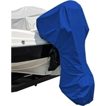 Seal Skin Outboard Motor Cover, Waterproof, UV-Proof, Zipper, Blue Color, Fits 20-30HP