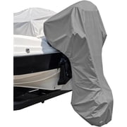 Seal Skin Outboard Motor Cover, Waterproof, UV-Proof, Zipper, Gray Color, Fits 40-50HP