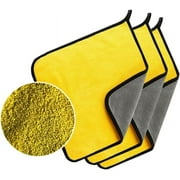 Seal Skin Microfiber Car Cleaning Cloths – Pack of 3, 12"x12", Ultra Absorbent & Quick-Dry Towels