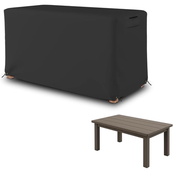 Seal Skin Rectangular Table Cover, Waterproof Elite PVC (Black, 82"L x 42"W x 24"H)